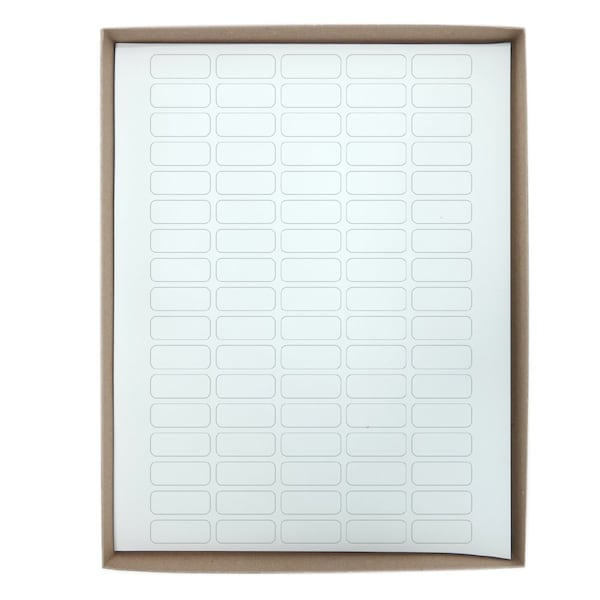 Label Sheets, Cryo, 33x13mm, for 1.5-2mL Tubes, 20 Sheets, 85 Labels per Sheet, White, 1700PK